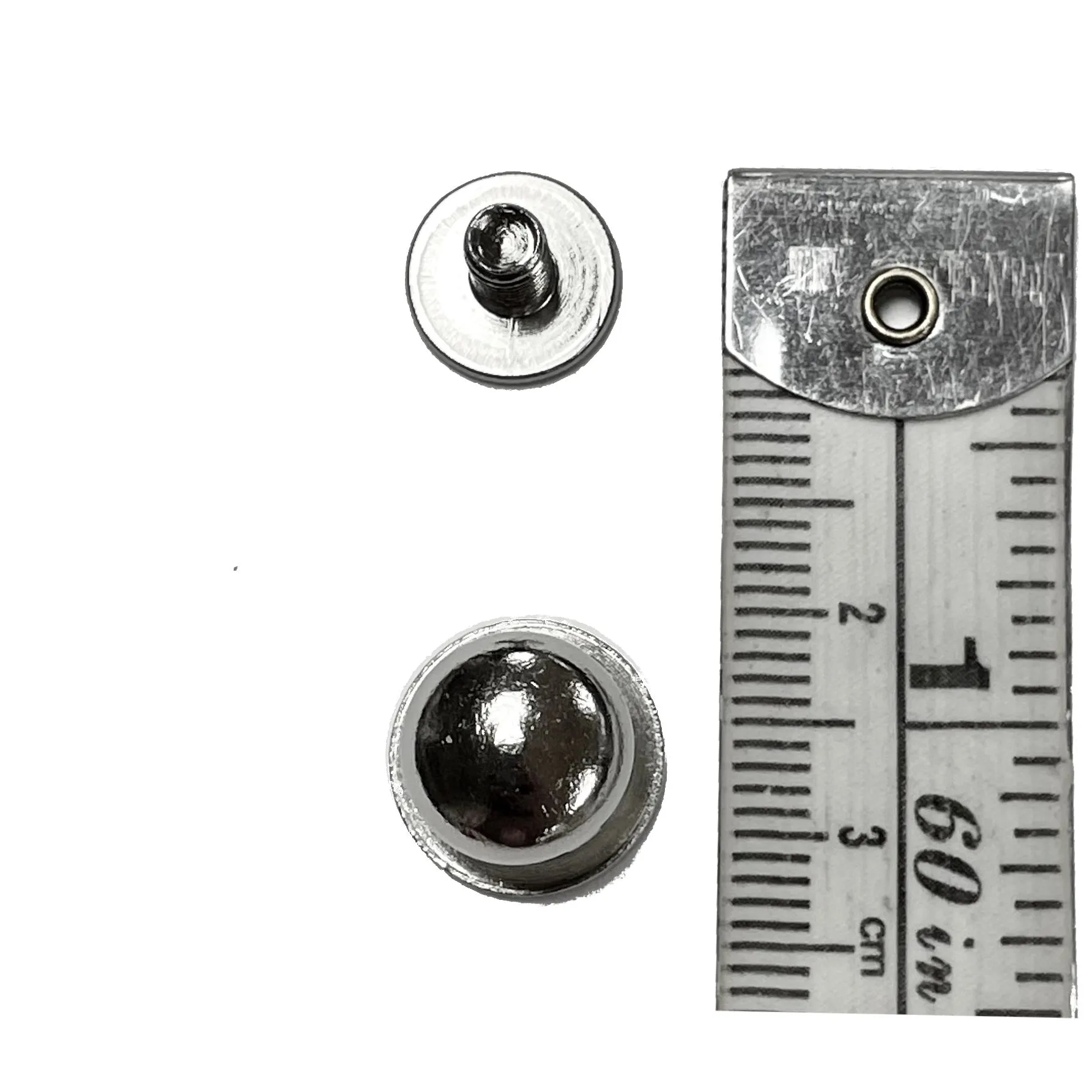 10mm Post / Button Stud Fasteners for Leather (3 sets)