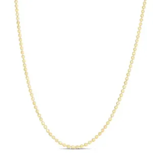 14k Gold Diamond-Cut Beaded Moon Chain