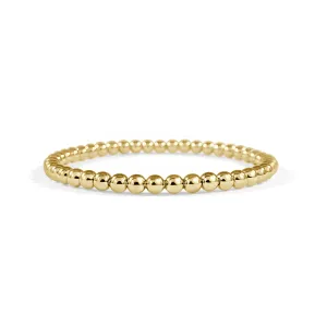 18k Gold Beaded Stretch Bracelet