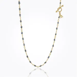 18K Karina Necklace with cabochon blue sapphire