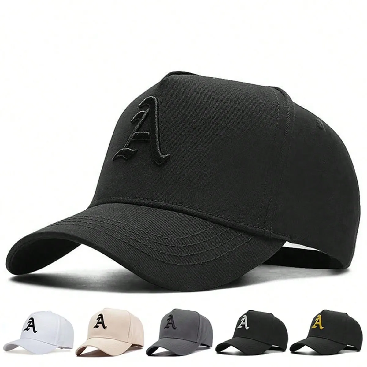 1pc Men's A Letter Embroidery Baseball Cap Outdoor Sport Sun Protection Casual Hat, Suitable For Spring & Autumn Travels, Beach Parties