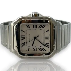 2022 Cartier Santos de Cartier 4072 Stainless Steel 40mm Watch B&P