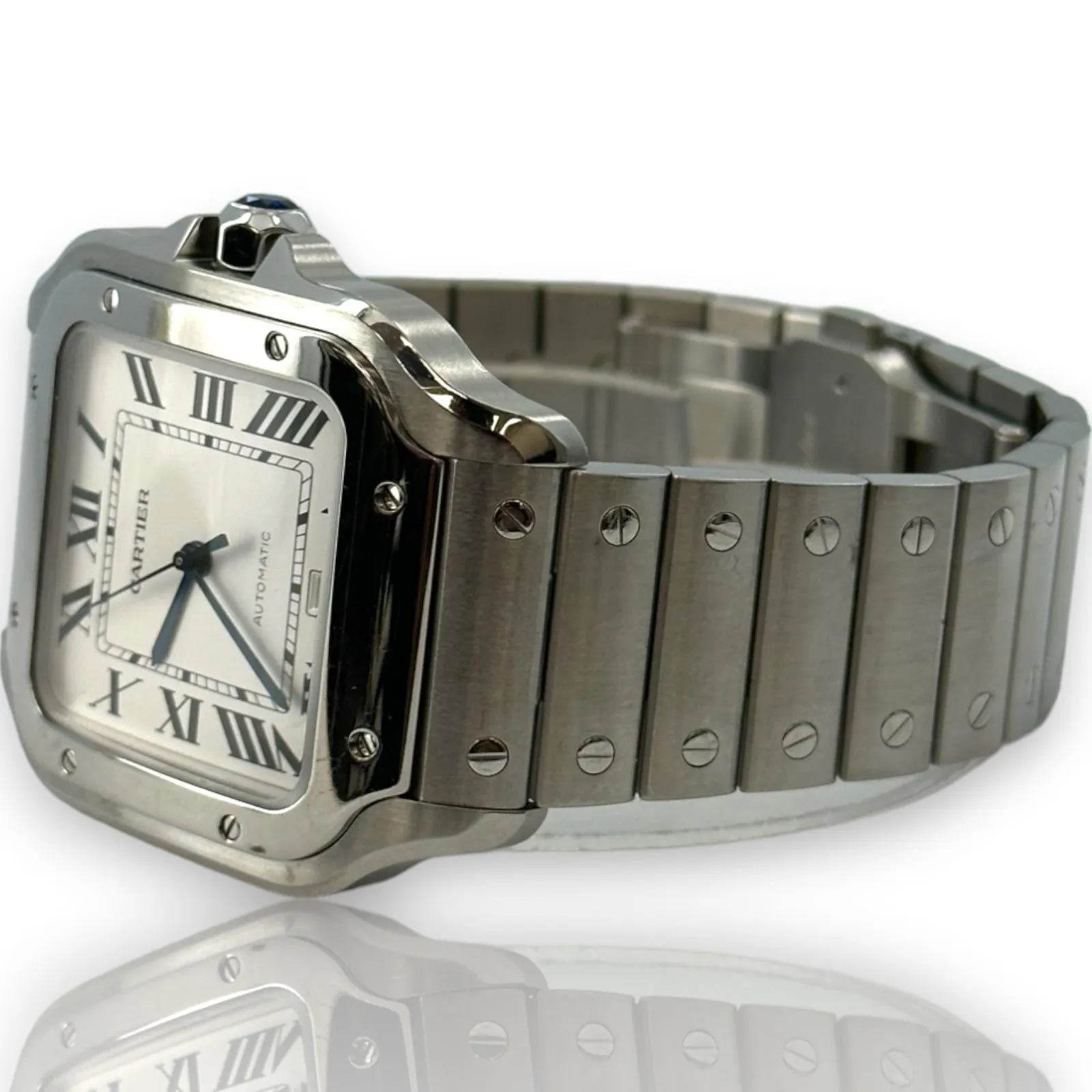 2022 Cartier Santos de Cartier 4072 Stainless Steel 40mm Watch B&P