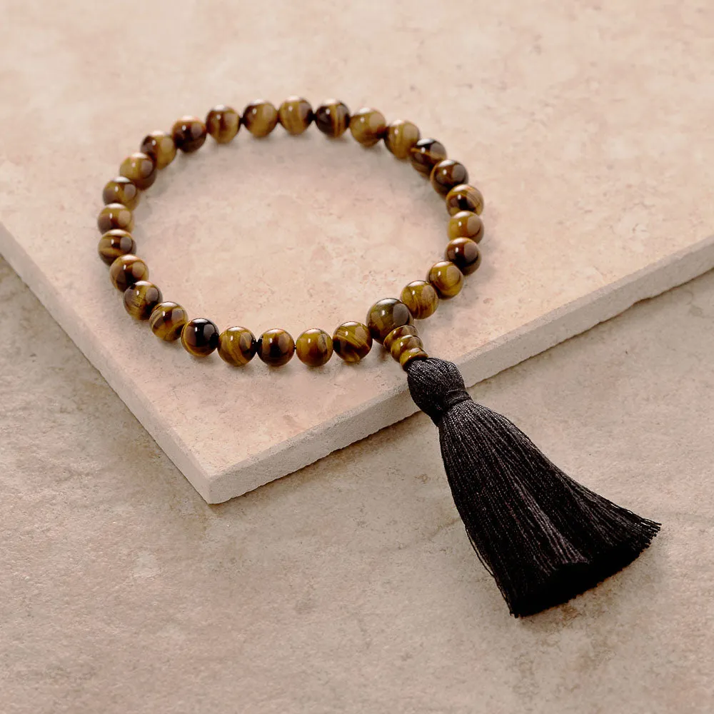 27 Bead Tiger Eye Mala Bracelet