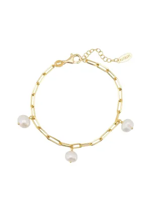 Amelia Three Pearl Bracelet Gold