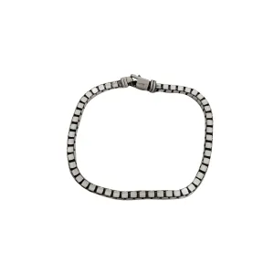 Antique Finish Box Bracelet (Silver)