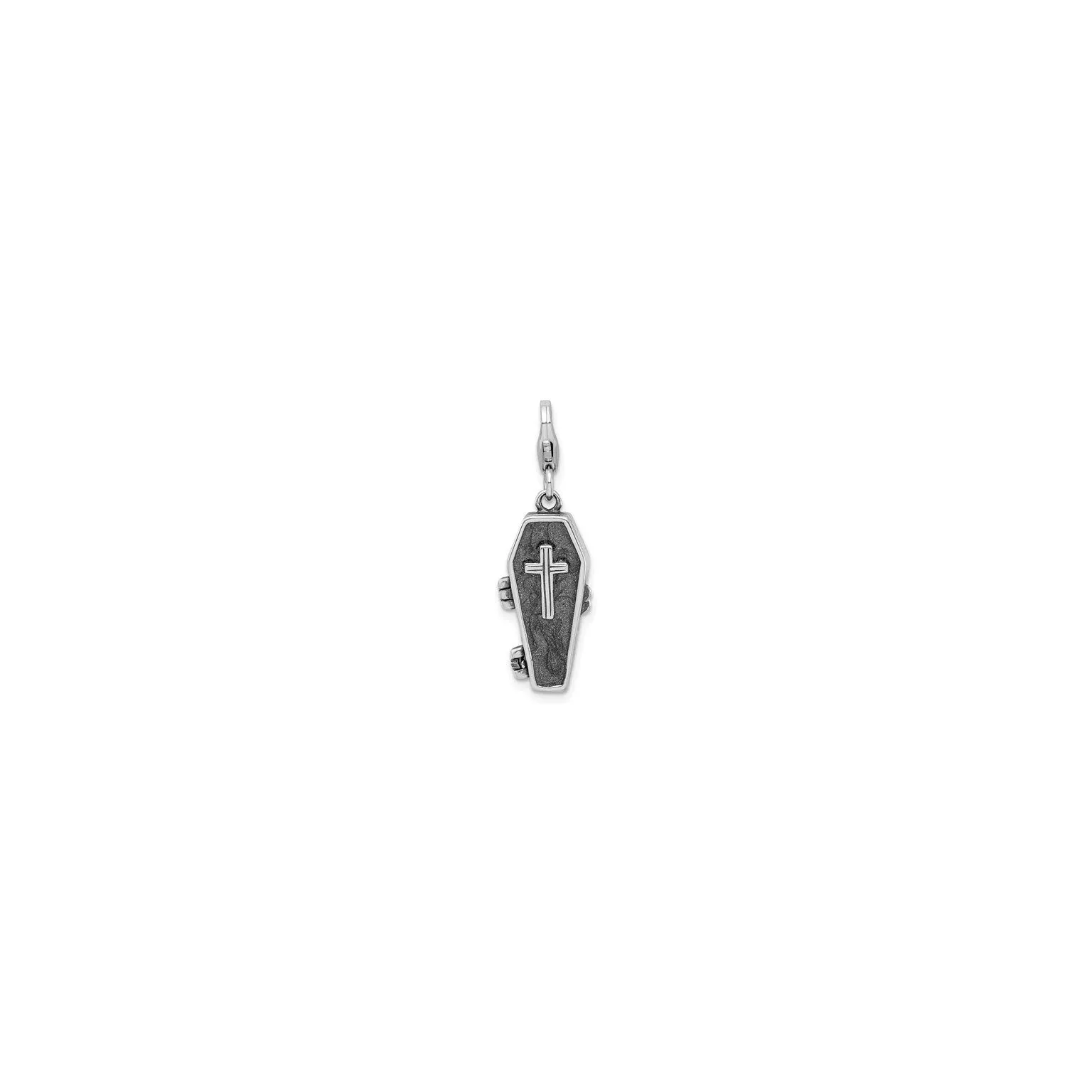 Antique Skeleton-in-Casket Pendant (Silver)