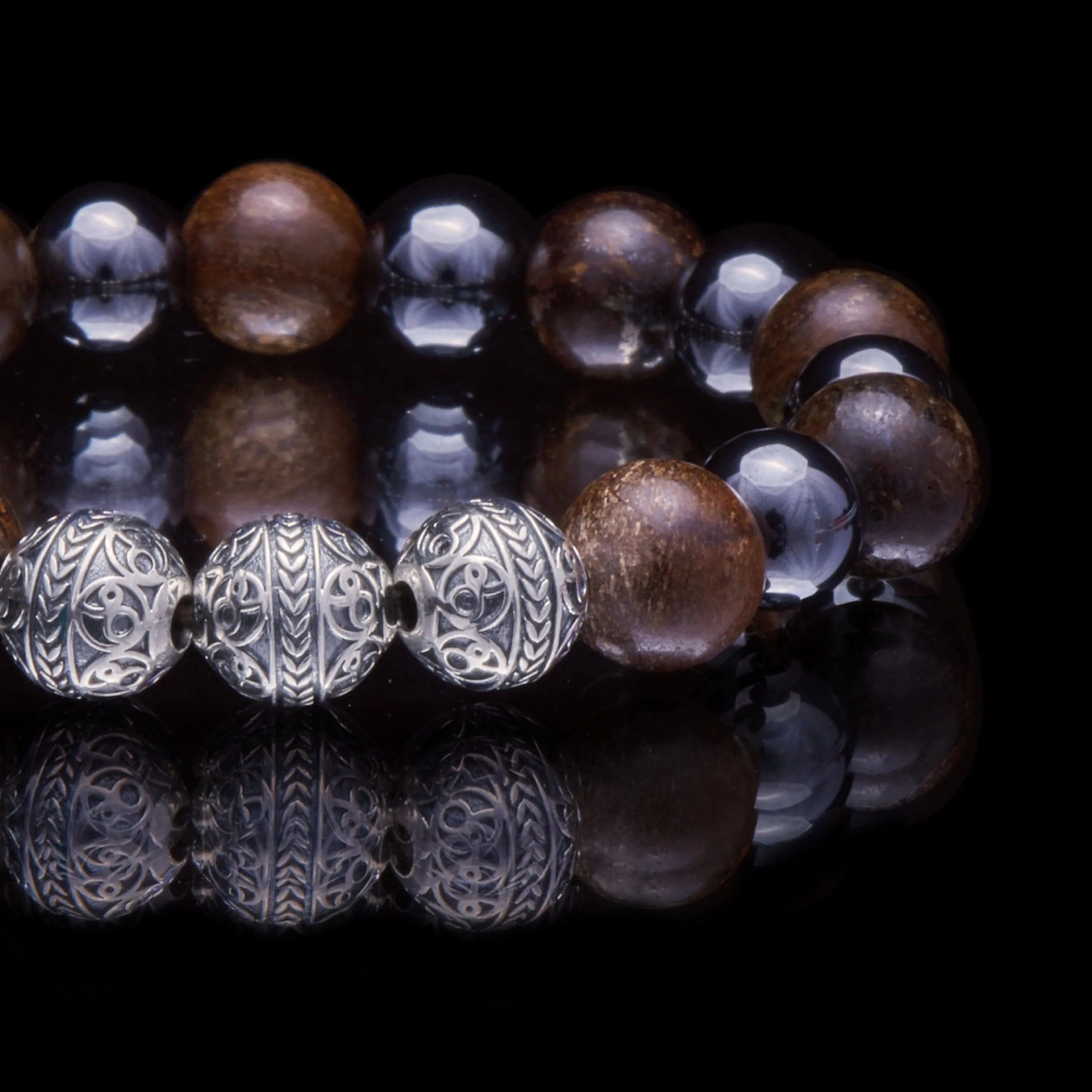 Apollo | Classic Silver Beaded Bracelet