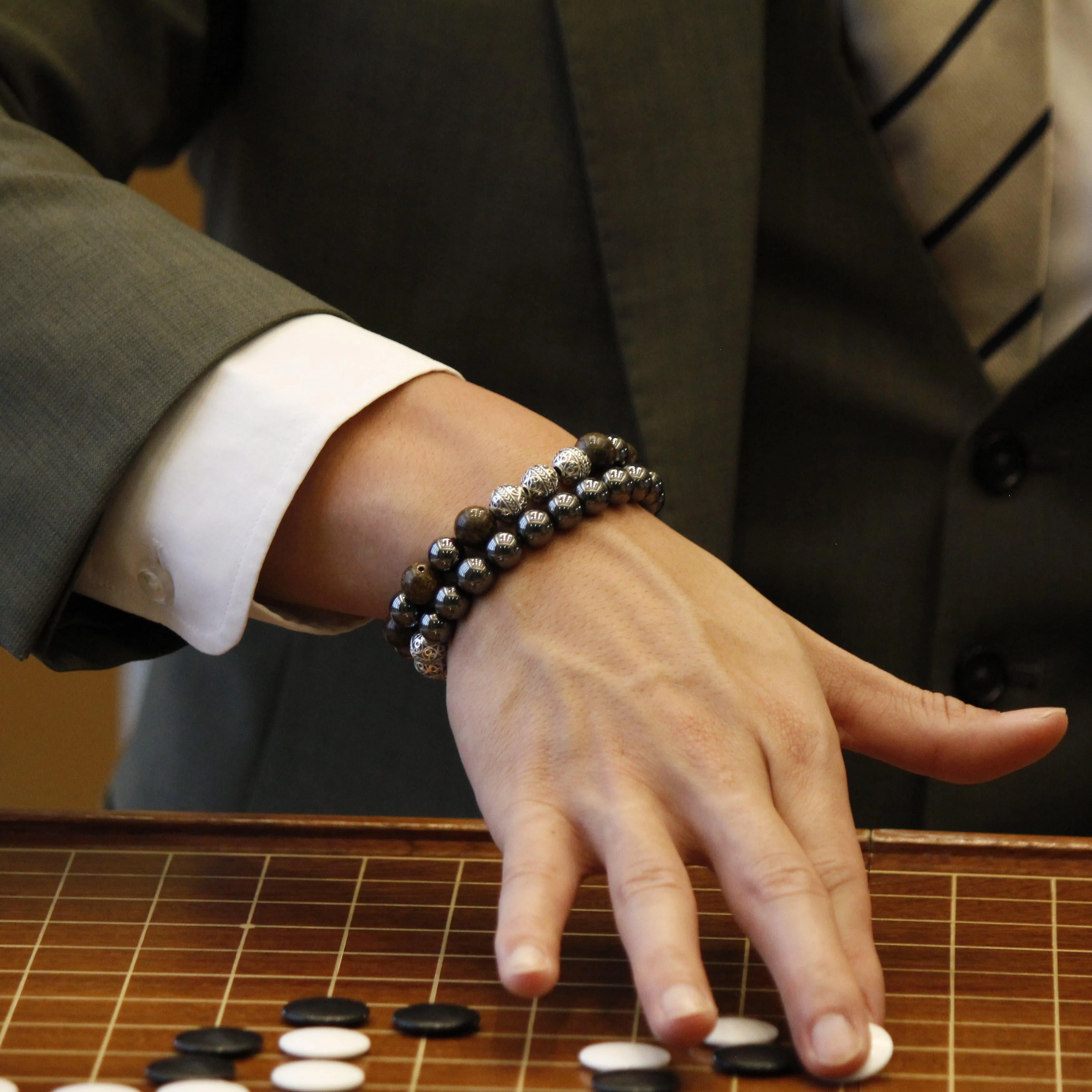 Apollo | Classic Silver Beaded Bracelet