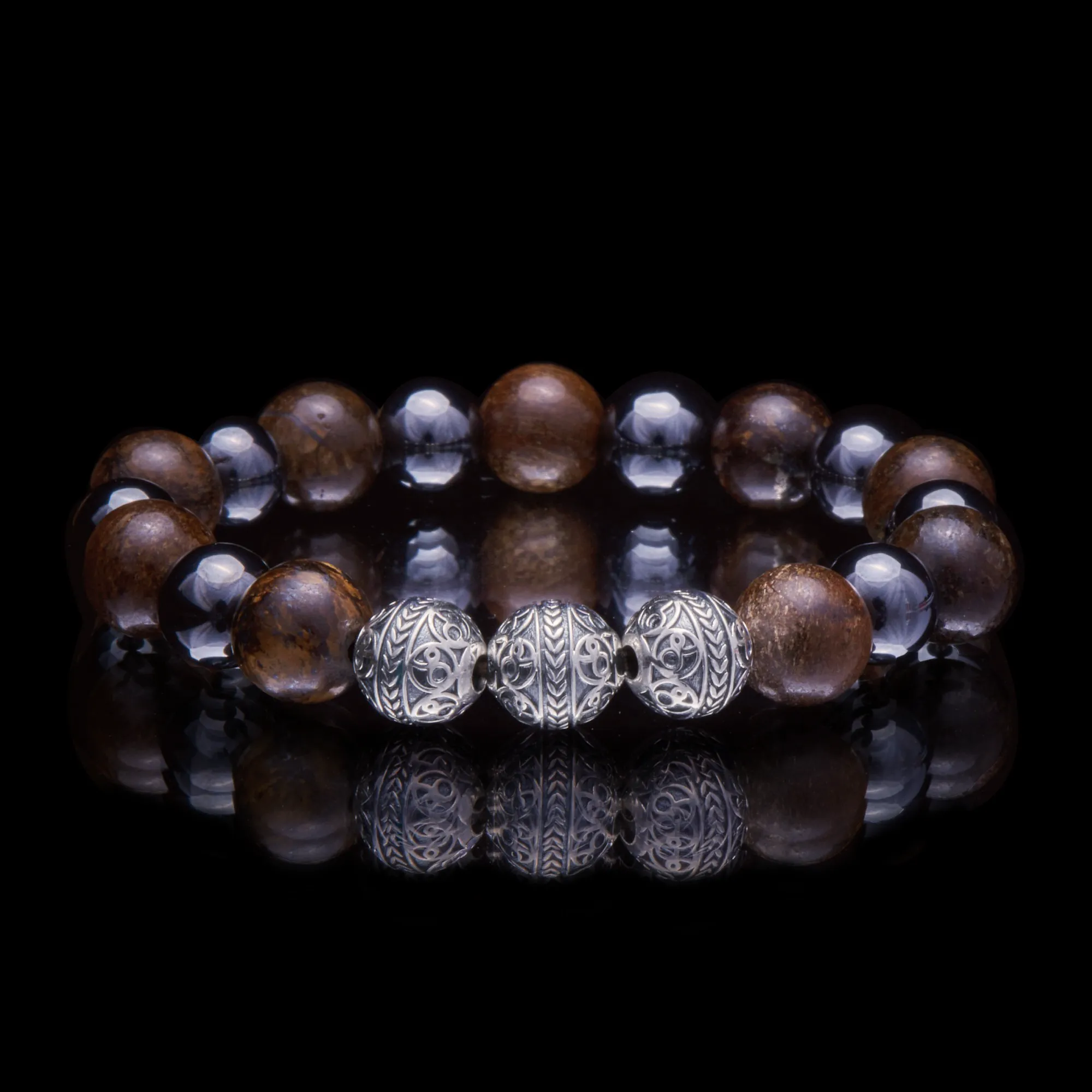 Apollo | Classic Silver Beaded Bracelet