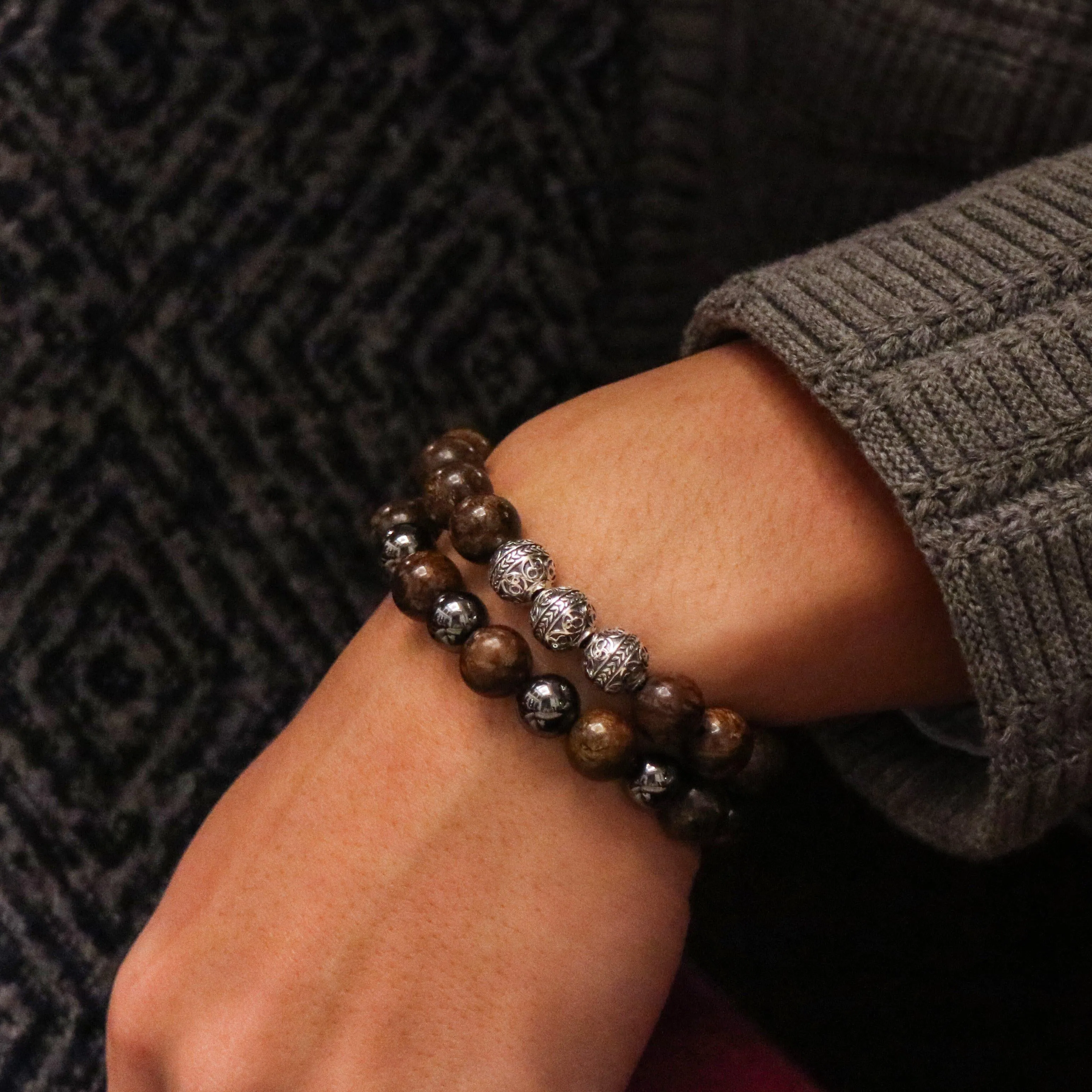 Apollo | Classic Silver Beaded Bracelet