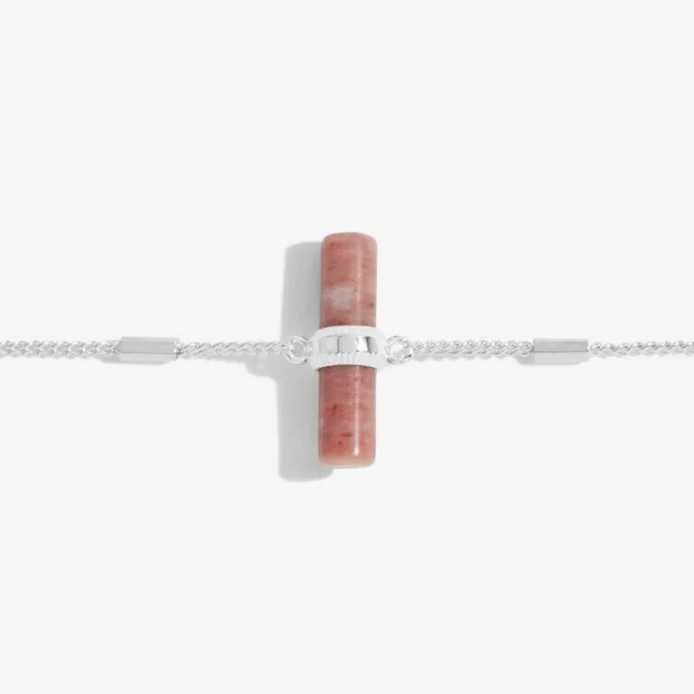 Aura Rhodochrosite Bar Bracelet