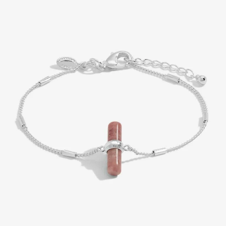 Aura Rhodochrosite Bar Bracelet