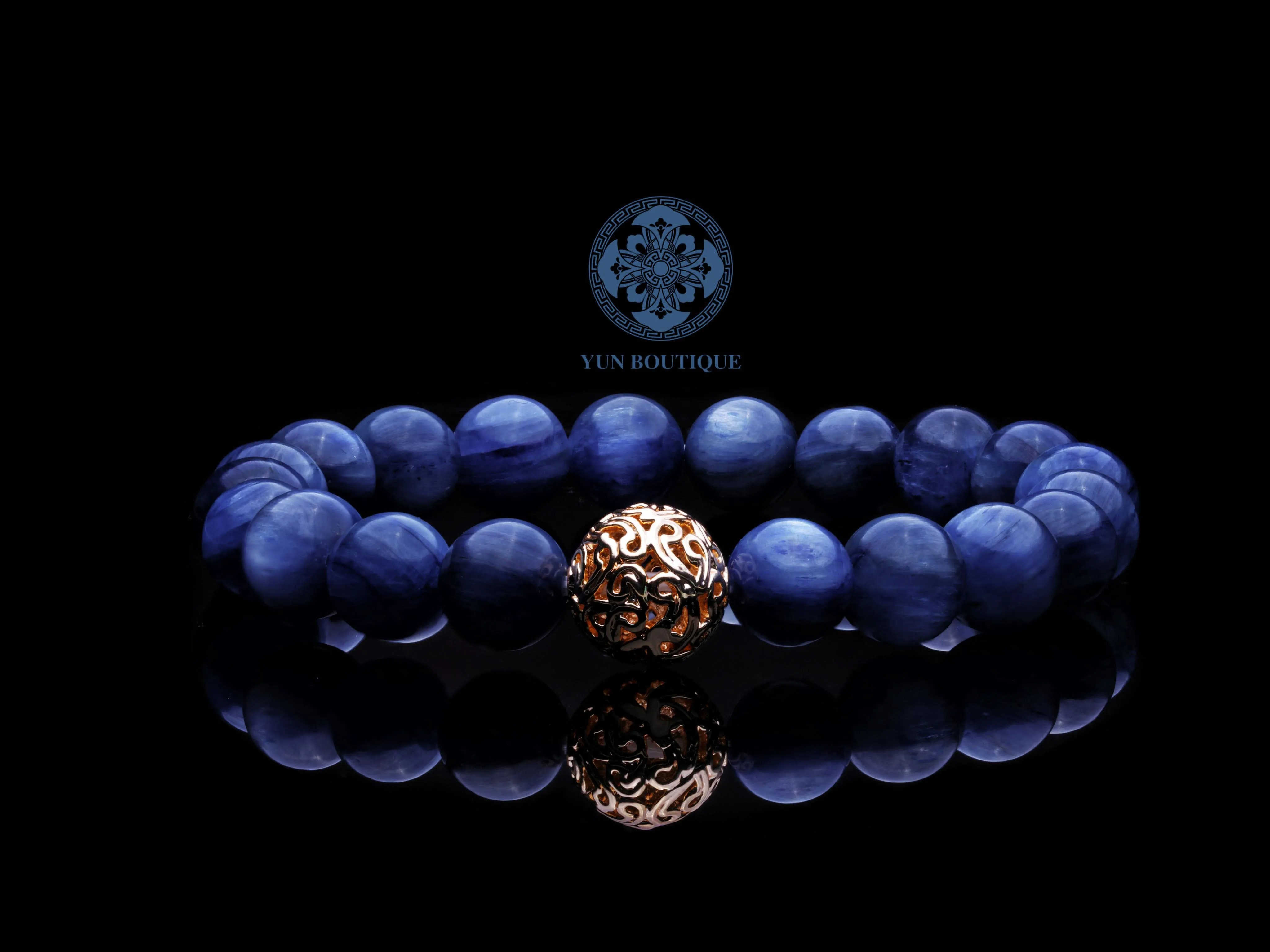 Auspicious Beaded Kyanite Bracelet