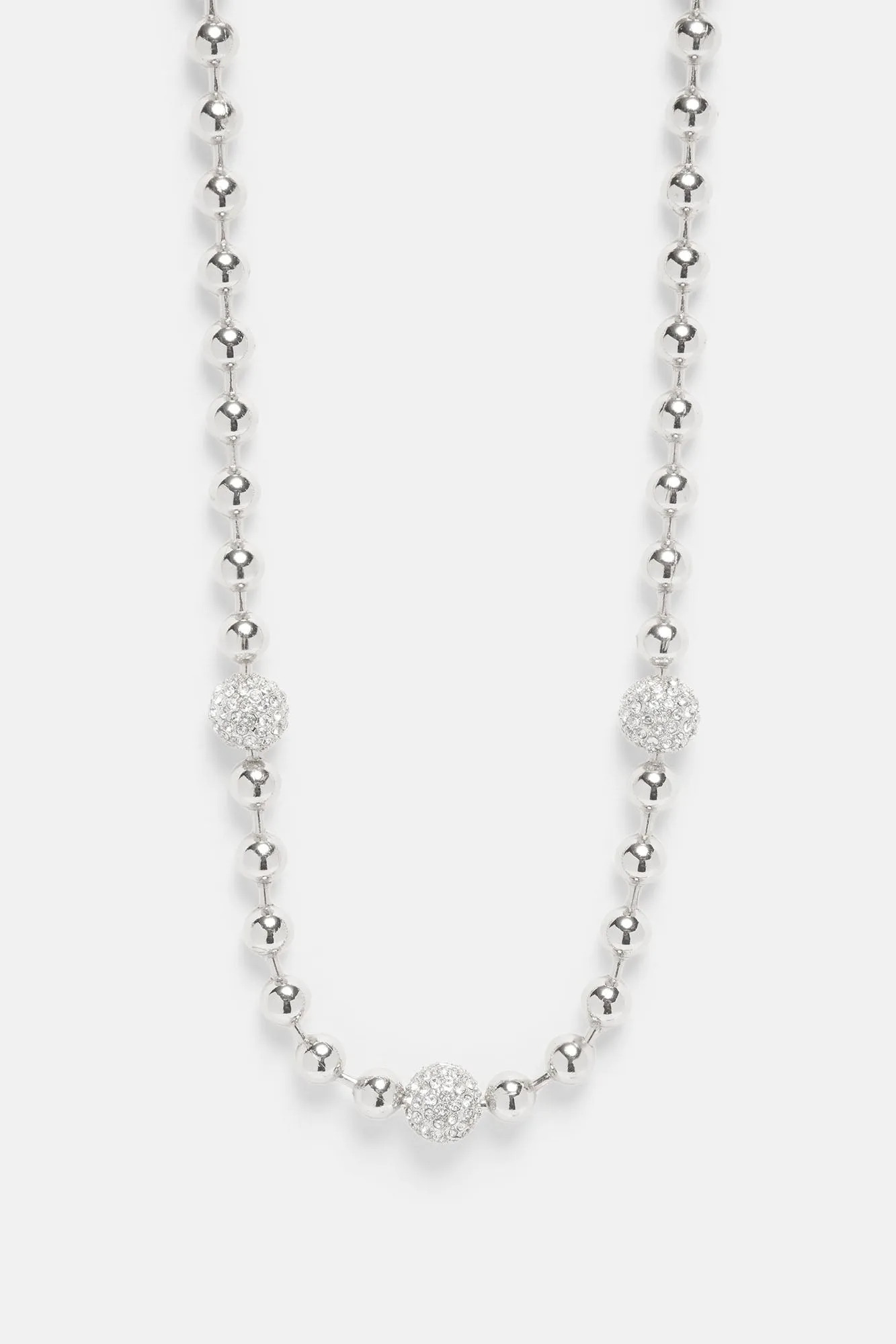 Balled Out Necklace - Silver