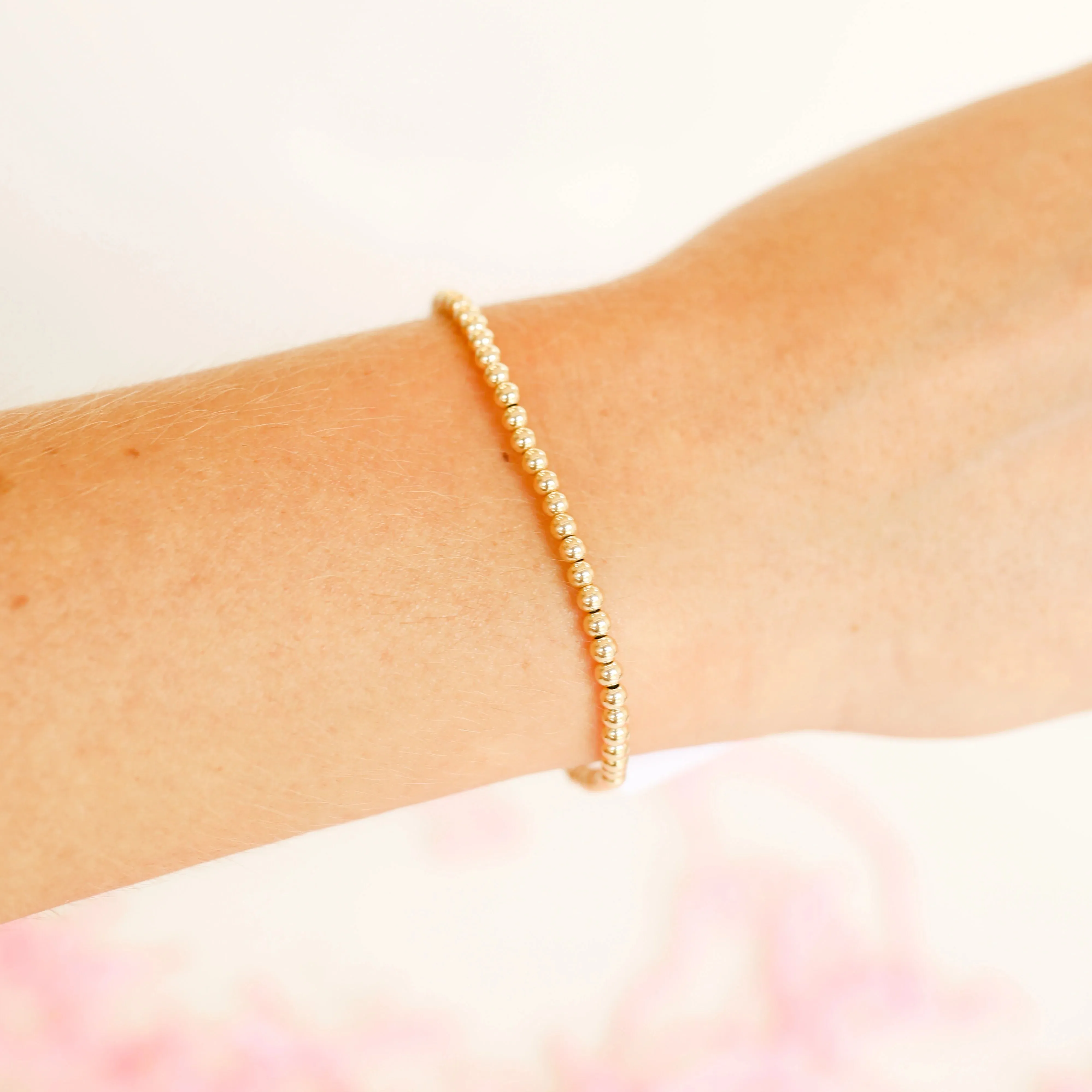 Beaded Blondes | 3MM Gold Beaded Bracelet