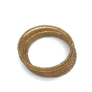 Beaded Coil Bracelet-Bronze