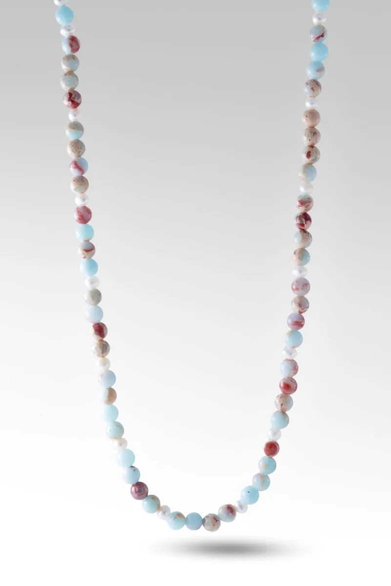 Beaded Impression Jasper Necklace™ in Chainlink