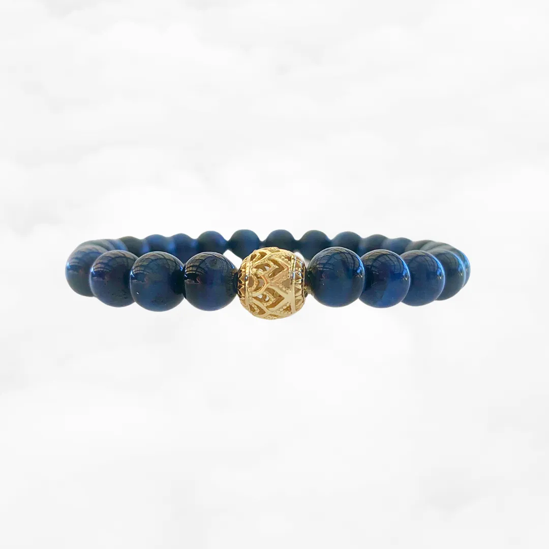 Beaded Kyanite Lotus Bracelet