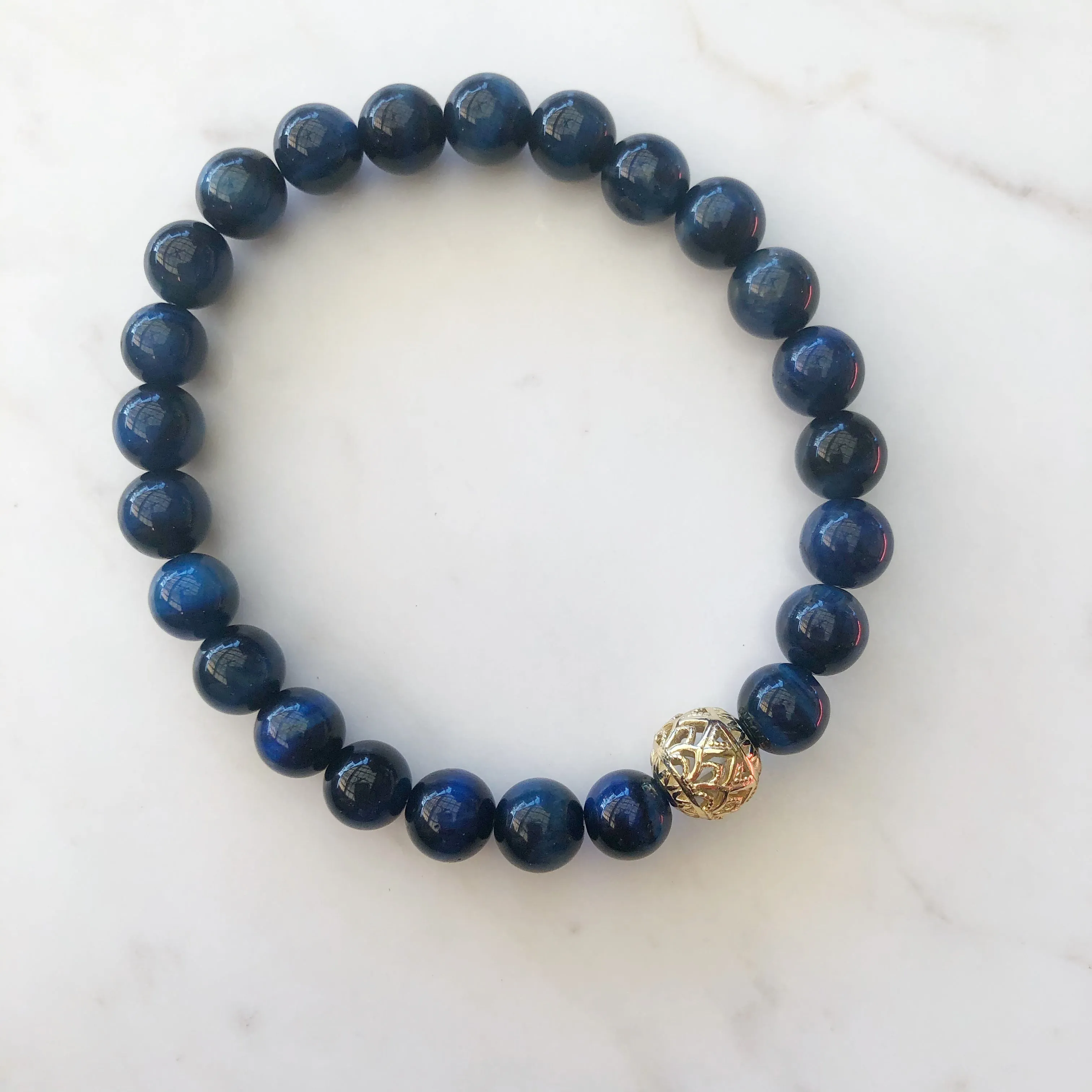 Beaded Kyanite Lotus Bracelet