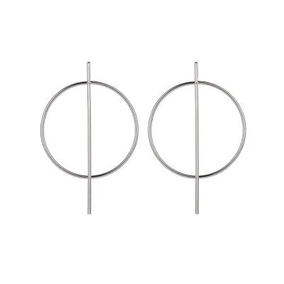 Big circle geometric earrings