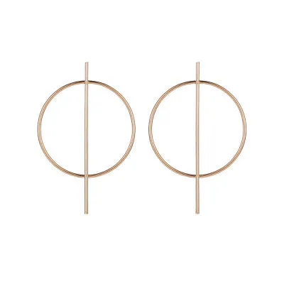 Big circle geometric earrings