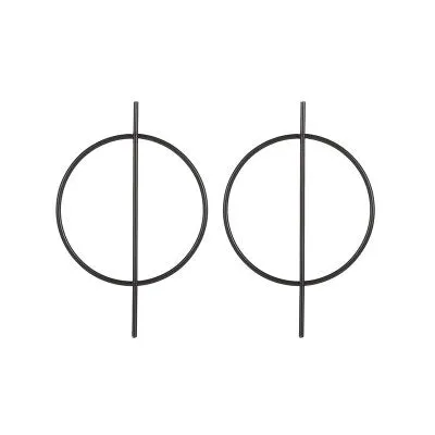 Big circle geometric earrings