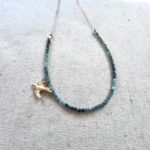 Bird on Sapphire Necklace