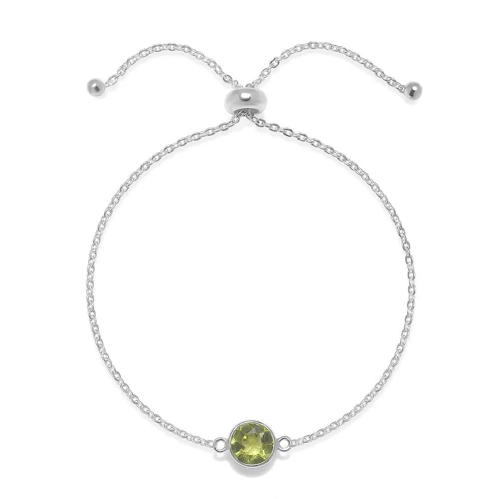 Birthstone Solitaire Bracelet- August Peridot