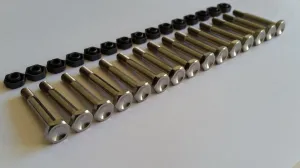 BK Ti Components Titanium Midget Nerf Bar Bolt Kit 15 off 10/32 Unf x 1 3/8 15 off Aircraft Lock Nuts Hex 3/8in