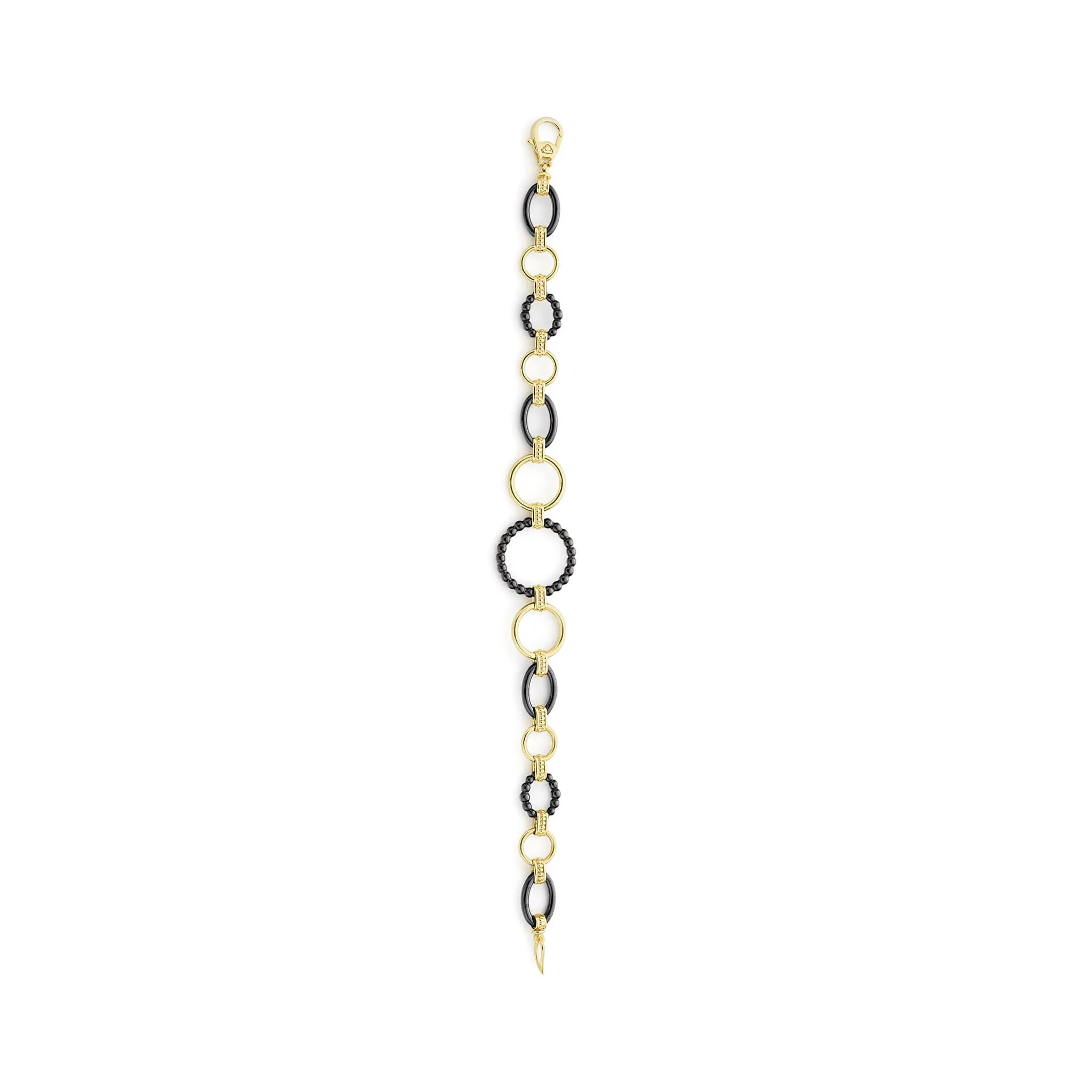 Black Caviar Gold and Black Ceramic Link Bracelet