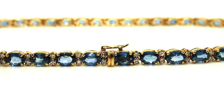 Blue Sapphire & Diamonds Necklace AD No. 0652