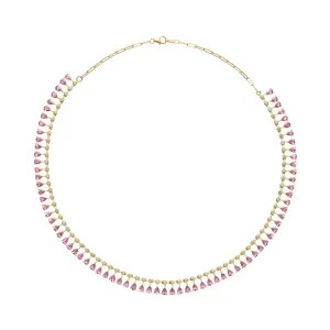 Brianna Diamond & Pink Sapphire Necklace