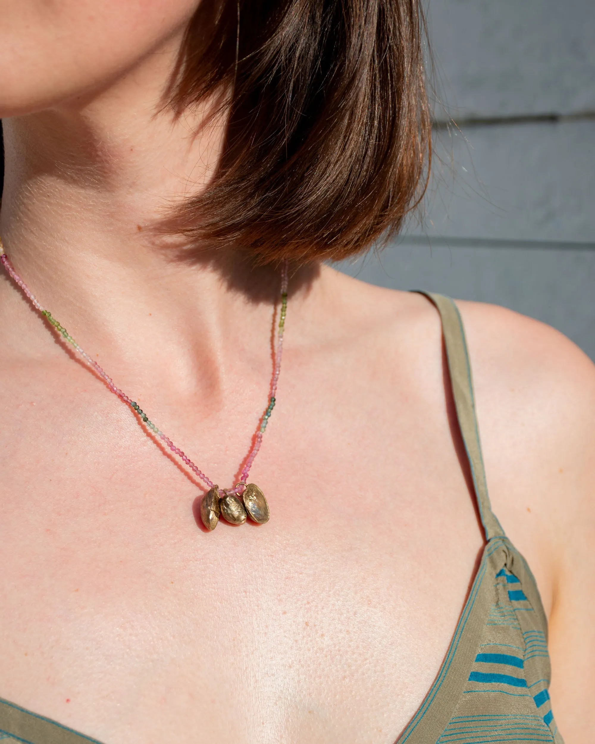 Bronze Pistachio necklace