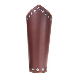 Brown Pleather Roman Wrist Gauntlet J