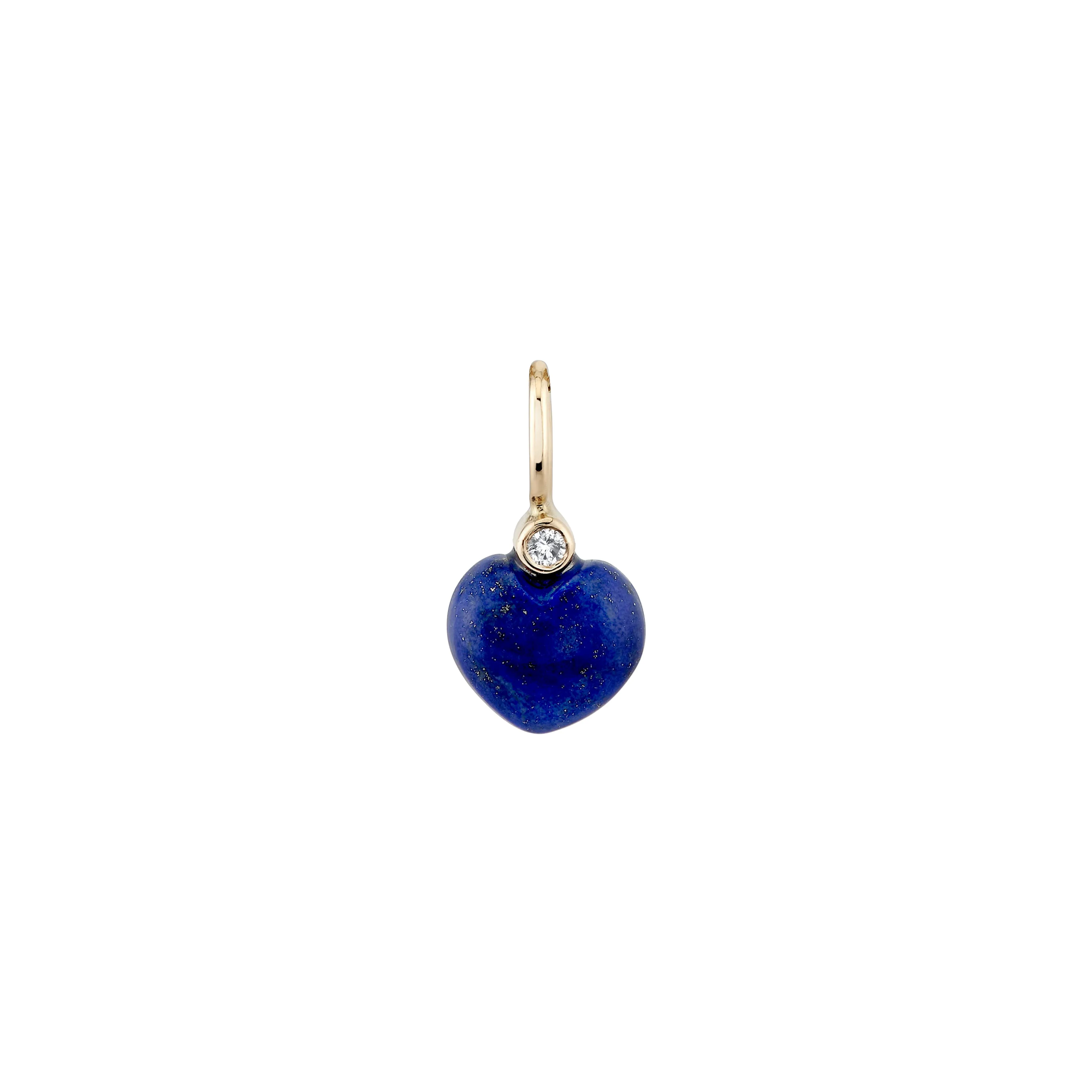 Carved Lapis Sweetheart Charm