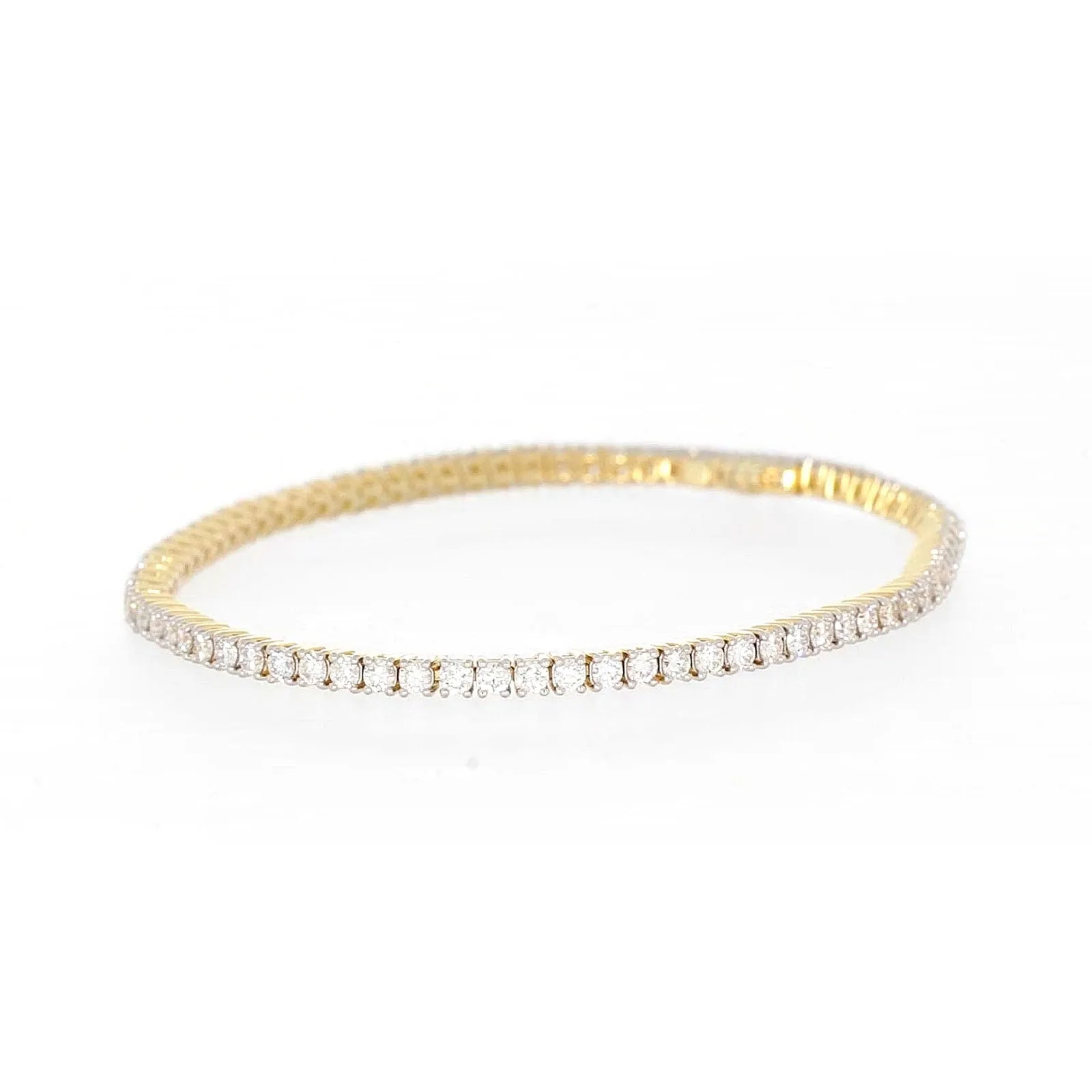 Celebration 9ct Yellow Gold Round Brilliant Cut 3 Carat tw of Lab Grown Diamonds Tennis Bracelet