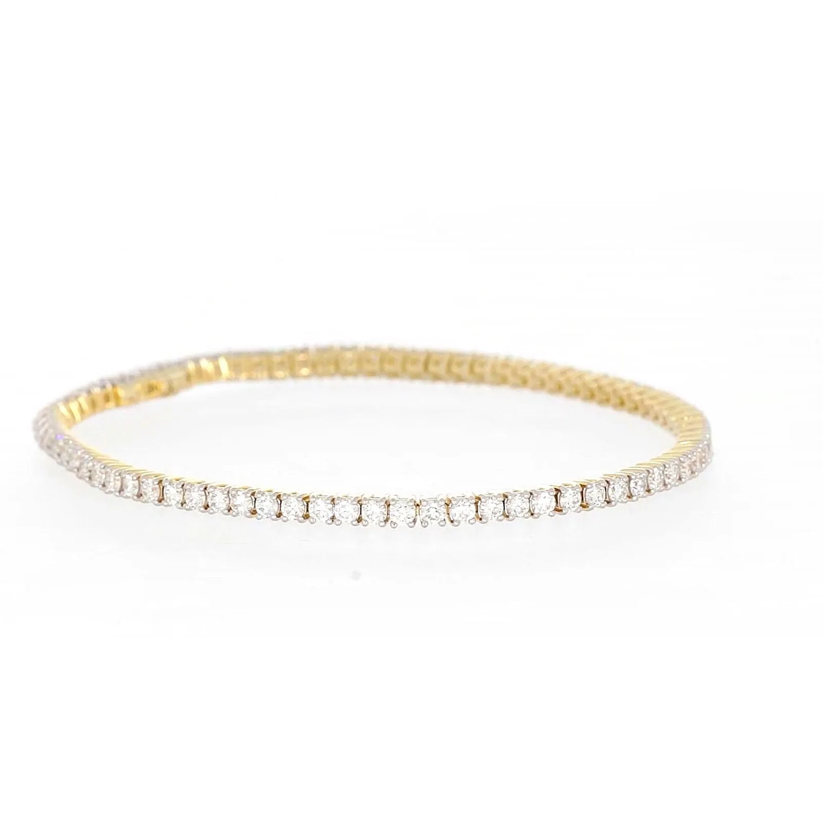 Celebration 9ct Yellow Gold Round Brilliant Cut 3 Carat tw of Lab Grown Diamonds Tennis Bracelet