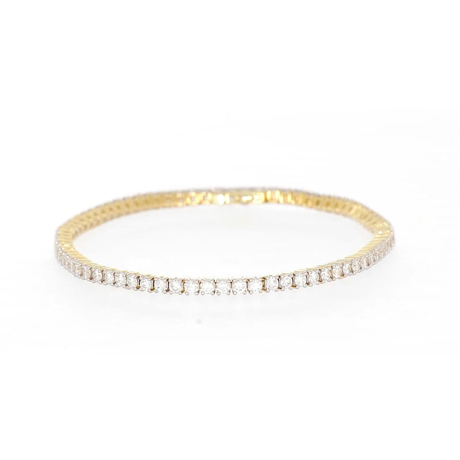 Celebration 9ct Yellow Gold Round Brilliant Cut 3 Carat tw of Lab Grown Diamonds Tennis Bracelet