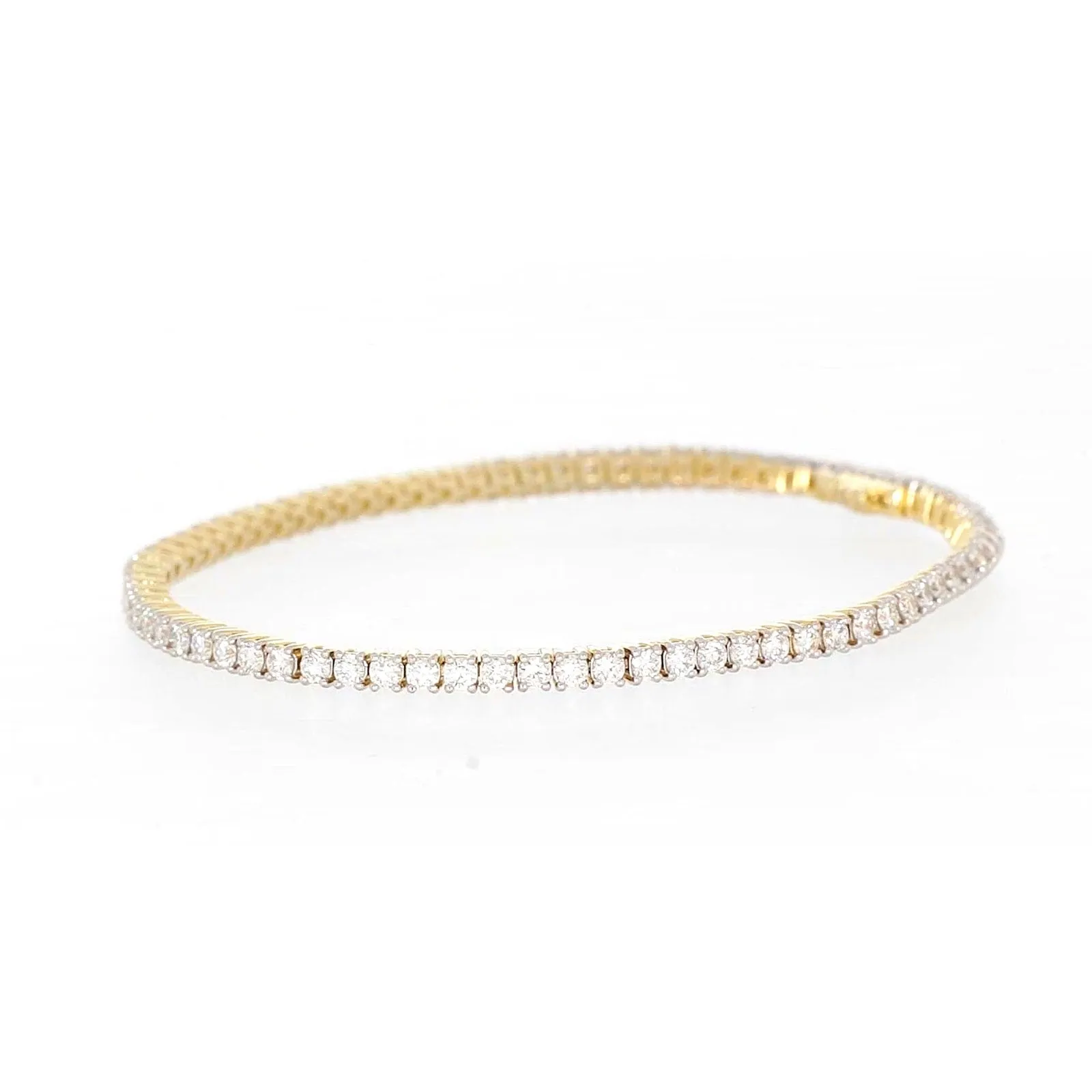 Celebration 9ct Yellow Gold Round Brilliant Cut 3 Carat tw of Lab Grown Diamonds Tennis Bracelet