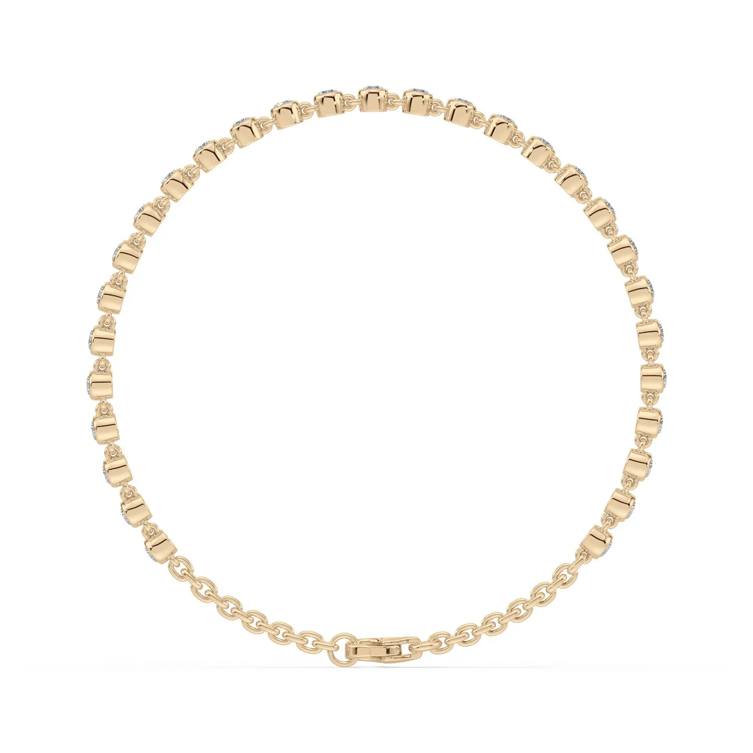 Celebration 9ct Yellow Gold Round Cut 1.50 Carat tw Lab Grown Diamonds Bracelet