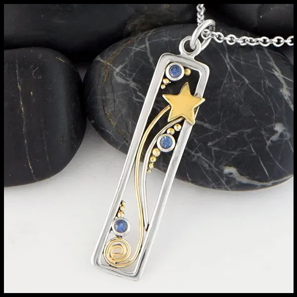 Ceylon Sapphire Shooting Star Pendant