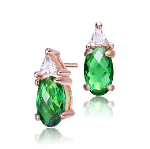 Champéry Oval Green Retro Earrings