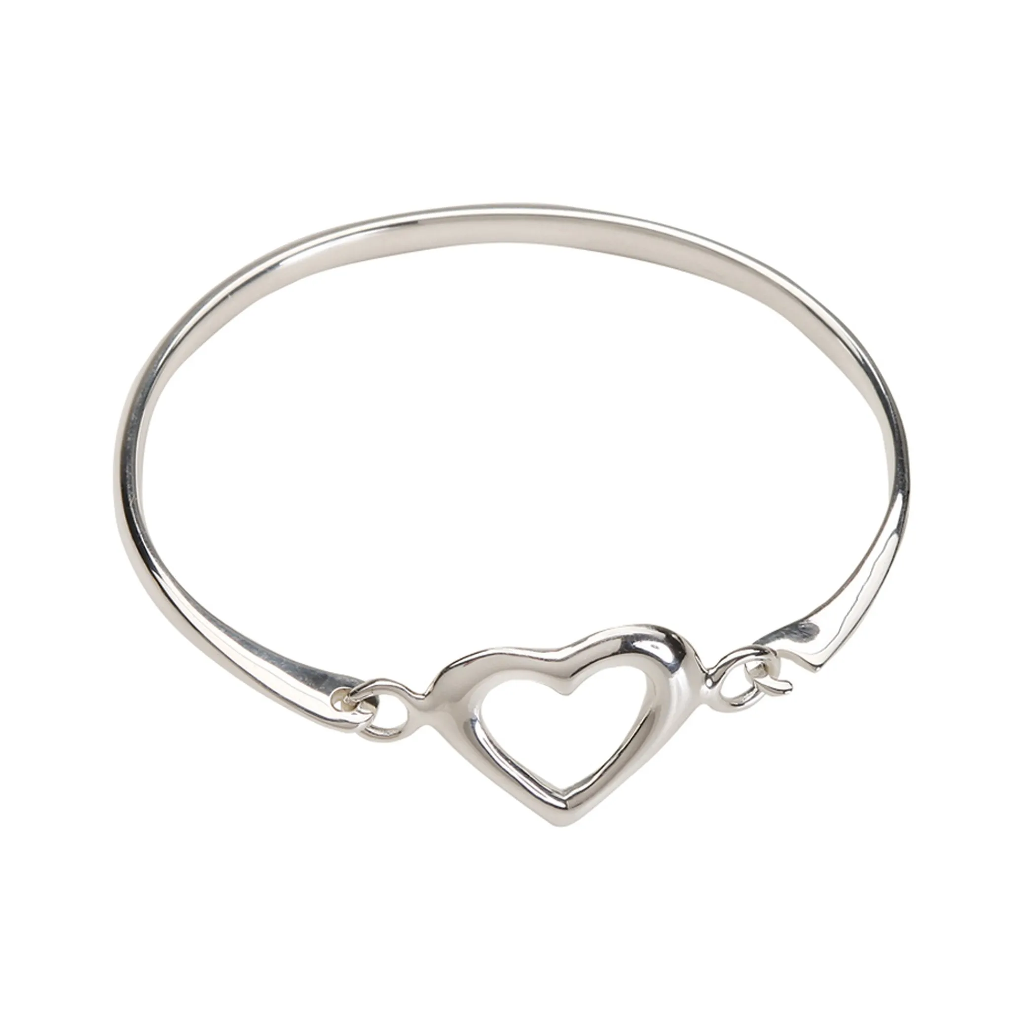 Cherished Moments  Sterling Silver Heart Bangle Bracelet