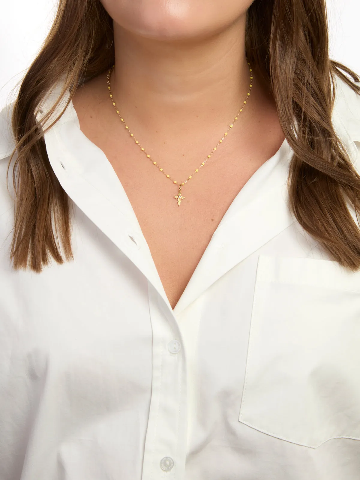 Classic Gigi Mimosa Yellow Gold Necklace