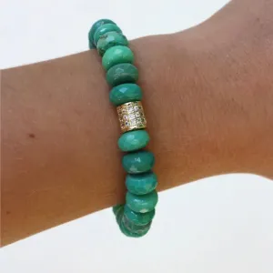 Clover Club Bracelet - Green Chalcedony