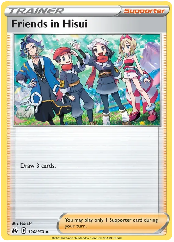 [Collector Troves] Pokemon Sword & Shield Crown Zenith Trainer Friends in Hisui Card