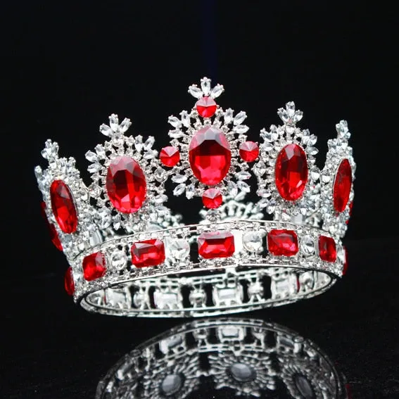 Crystal Queen Pageant Bridal Crowns in Seven Colors