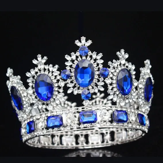 Crystal Queen Pageant Bridal Crowns in Seven Colors