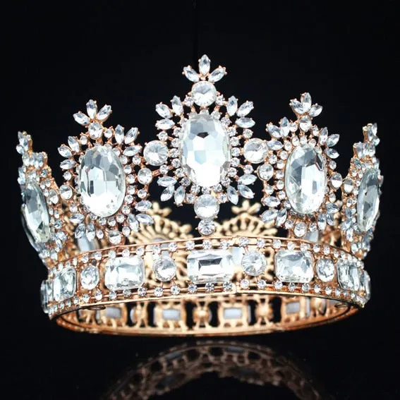 Crystal Queen Pageant Bridal Crowns in Seven Colors